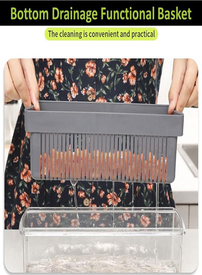 Kiwilon 14in1 Vegetable Cutter for Kitchen I Veggie Chopper I Potato Slicer I Onion Dicer with Container and Easy Push to Clean Button - Image 5